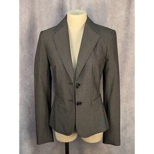 The Limited Womens Gray Two Button Tailored Blazer Jacket Size 0 Office Career